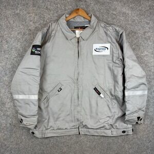 NeeseWear FR Indura Westex Jacket Mens XL Gray Flame Resistant Canvas Quilted